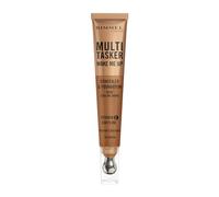 Rimmel Multi-Tasker Wake Me Up Foundation & Concealer 100 Mocha, Depuffs & Brightens Dark Circles, Metallic Cooling Applicator, Caffeine & Victamin C, 2% Niacinamide, Vegan, Cruelty free