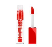 Rimmel Oh My Gloss! Lip Oil 004 Vivid Red, Juicy Shine, Hydrates & Naturally Plumps, Moisture Boost, Vitamin E, Replenishes & Restores the Lips, Coconut Oil, Non-Sticky, Vegan & Cruelty Free