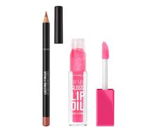 Rimmel Oh My Gloss! Lip Oil & Lasting Finish Lip Bundle (Various Shades) - 003 Berry Pink