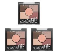 Rimmel Scandaleyes 5 Pan Eyeshadow Palette, Rose Quartz (Pack of 3)