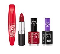 Rimmel Set: For the Bold Type, Red Make Up Bundle (pack of 4)