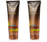 Rimmel Sunshimmer Water Resistant Instant Tan Wash Off Shimmer - Medium (Pack of 2)