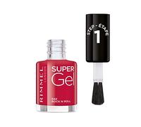 Rimmel Super Gel, 42 Rock N Roll, Long-Lasting Nail Polish, Glazed Finish, Easy Application, Gel-like Manicure, Chip Resistant, Clean Formula, 12ml