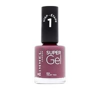 Rimmel Super Gel, 54 Trust You, Long-Lasting Nail Polish, Glazed Finish, Easy Application, Gel-like Manicure, Chip Resistant, Clean Formula, 12ml