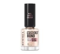 Rimmel Wonder'Bond Care + Colour Nail Polish, 002 Tank Top, Restores & Strengthens Nails, Infused with Biotin & Vegan Keratin, Chip-Resistant, Glossy Finish, Buildable, 12ml