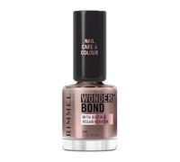 Rimmel Wonder'Bond Care + Colour Nail Polish, 006 Chai Treat, Restores & Strengthens Nails, Infused with Biotin & Vegan Keratin, Chip-Resistant, Glossy Finish, Buildable, 12ml
