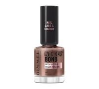 Rimmel Wonder'Bond Care + Colour Nail Polish, 007 Cappuccino, Restores & Strengthens Nails, Infused with Biotin & Vegan Keratin, Chip-Resistant, Glossy Finish, Buildable, 12ml