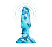 Rimming 2 Camo Vibrating Butt Plug with Rotating Beads - Silicone Anal Toy with Rimming Motion, USB Rechargeable, Targeted Stimulation for Solo or Couples Play