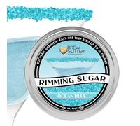 Rimming Sugar - Ocean Blue (4oz 1x Tin) | Drink Rimmer for Beverages, Cocktails, Margaritas by Brew Glitter