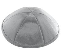 Rimmon Judaica Deluxe Satin Kippah, 19cm, Silver Lame