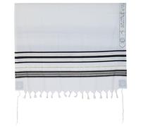 Rimmon Judaica Pure Wool Tallit Prayer Shawl with Tzitzit, Black and Gold Stripes, Size: 55, 130cm x 180cm