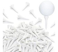Rimoev 100 Pack Short Tees Golf, 1.5in Plastic Golf Tees, 4 Prong Design for Higher Ball Speed & Distance, Low Insertion Resistance & Anti-Break White Tees for Bare Lies, Hard Ground & Par 3