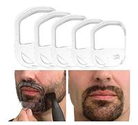 RIMOL Beard Shaper Goatee Mustache Grooming Tool Face Hair Styling Template for Man - Transparent - 5 PCS/Set (Transparent)