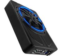 Rimoody 10 Inch Low-Profile Subwoofer Active - 1000 W Max Power, 120 W RMS, Bass Boost, Installation Kit for Undermount Seat Mounting, for Car