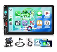 Rimoody 2 Din DAB/DAB+ Car Stereo with Wireless Carplay Android Auto Mirror Link, 7 Inch IPS Touchscreen Double Din Car Radio with Bluetooth FM AM RDS EQ USB Type-C SWC Backup Camera