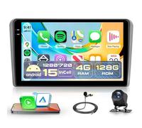 Rimoody 4G+128G Car Stereo for Audi A3 2003-2012/S3 2006-2012/RS3 2011-2012 Wireless CarPlay Android Auto, Android Car Radio 9'' In-Cell Touch Screen/GPS/Bluetooth 5.0/FM RDS/EQ/Wi-Fi/Rear Camera