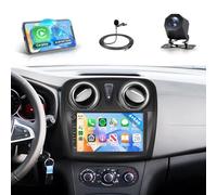 Rimoody 4G 64G Android Car Stereo for Renault Dacia Sandero 2012-2020 9 Inch Incell Touch Screen with Physical Buttons Wireless CarPlay Android Auto GPS Bluetooth 5.0 WiFi FM RDS Backup Camera