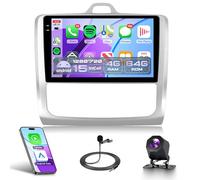 Rimoody 4G+64G for Ford Focus Exi MT 2 3 Mk2/Mk3 2004-2011 9'' In-Cell Screen Car Stereo Wireless CarPlay Android Auto, Android 15 Car Radio GPS/Bluetooth 5.0/FM RDS/EQ/Wi-Fi/Mirror Link, Rear Camera
