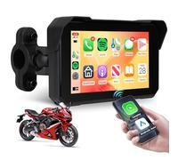 Rimoody 5'' Motorcycle Carplay Android Auto Portable Motorbike Car play with Airplay Android Cast, IPS Touch Screen for Motorcycle, Bluetooth, IP68 Waterproof Tire Pressure Detection