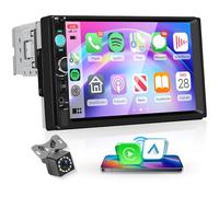 Rimoody 7 Inch Single Din Wireless CarPlay Car Stereo, 1 Din Touchscreen Car Radio with Wireless Android Auto Yo-u-Tu-be Video Bluetooth FM Radio SWC EQ Mirror Link Car Player Rear View Camera