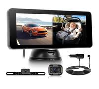 Rimoody Baby Car Camera with Rear Camera 6.86'' IPS Split Screen | Car Back Seat Camera for Kids & Pets, IR Night Vision, 360° Adjustable, IP69 Waterproof, Wide Compatibility for Most Vehicles