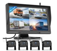 Rimoody Wireless Backup Camera System 4 Cameras Loop Recording 10.1 Inch IPS Sreen Monitor Digital Signal Stable No Complicated Wiring Needed for Trucks RVs Trailers Pickups Vans Bus Camper
