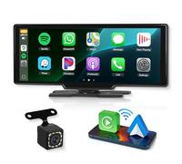 Rimoody Wireless CarPlay Portable Car Stereo Android Auto, 10.26 Inch Touchscreen Portable Car Play Screen with Siri Transmission, Bluetooth, Backup Camera, Voice Control, Mirror Link, OTA Updates