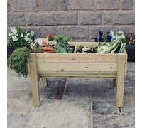 rimouski medium wooden garden vegetable planter in natural