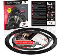 RimPro-Tec® Wheel Bands™ Rim/Wheel Protectors for Cars and Light Trucks, Protection and Style, Black Track/Black Pinstripe Fit from a 12" to 22” set of wheels