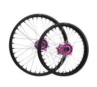 Rims Set for Bikes and Motocross - Front 21×1.6 Inch, Rear 18×2.15 Inch - Compatible with Select Models(PURPLE)