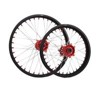Rims Set for Bikes and Motocross - Front 21×1.6 Inch, Rear 18×2.15 Inch - Compatible with Select Models(Red)