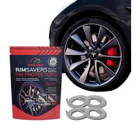 Rimsavers Grey Alloy Wheel Protectors | ONLY FOR FLAT EDGED Wheels | 3 Colours Available | Durable Rim Guards | Car Wheel Scratch Protection | Rim Protection