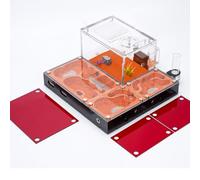 RIMSUNTA Terra Core Progressive Ant Nest - Modular Ant Farm with Magnetic Glass Cover, Advanced Humidity Control & Expansion Ports for Growing Colonies