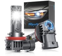 rimthin H11 Bulbs, H16 H9 H8 Fog Lights 30000LM Cool White Light Bulbs, Plug & Play (Pack of 2)