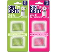 Rin Brite Stick On Bin Freshener (2 Pack) Long Lasting Odour Neutraliser for Indoor & Outdoor Trash Cans Citrus or Berry Scented Deodorizer Lasts Up to 30 Days per Pod