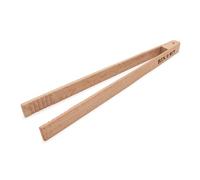 Rin & Rut Long Beech Wood Barbecue Tongs - 30 cm Wooden Barbecue Tongs with Notches for a Firm Hold - Sustainable Grill Accessories with Hanging Hole