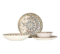 Rinart Dinnerware Set (Large) - Aztec - 24 Pieces - 6 Persons - Porcelain