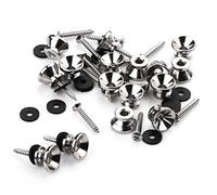 Rinastore 2Pack Metal Strap Buttons & Locks with Mounting Screws Straplocks Strap Retainer System (6 Pack)