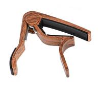 Rinastore 6-String Acoustic & Electric Guitar Capo- Single Handed Capo, Rosewood Color