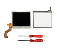Rinbers 3in1 Original Top Upper LCD Screen Display and Touch Screen Digitizer Glass Replacement with Ultra Clear LCD Protector Screen Guard Film for Nintendo DS Lite DSL with Opening Tool Kit