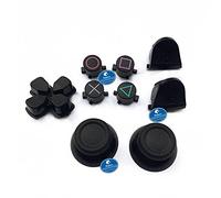 Rinbers® 9 in 1 ABXY Buttons + L2 R2 Trigger Springs +2 Thumbsticks Thumb Grip + D-pad Full Set of Buttons Replacement for Sony PlayStation 4 PS4 Dual Shock 4 Controller