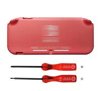 Rinbers Front Back Faceplate Rear Back Cover Housing Replacement for Nintendo Switch Lite Console HDH-001 Top Bottom Shell Case Plastic Cover - Pink