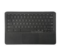 Rinbers Laptop Black Palmrest Upper Case with Keyboard with Touchpad Assembly Replacement Part for HP Chromebook 11 G6 EE L14921-001