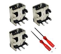 Rinbers Pack of 3 AC-DC Power Jack Input Charging Port Replacement for Nintendo 2DS / New 2DS XL / DS / DSi XL with Opening Tool Kit