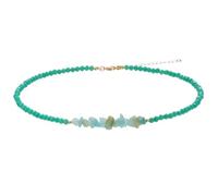 Rinbuz Crystal Seed Bead & Stone Choker Necklace, Natural Stone Beaded Necklaces for Women Trendy Handmade Jewelry, Stone, No Gemstone