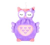 RINCS Essentials Hot Water Bottle - Cute Mini Fur Hot Water Bag with Cover Hand Waist Neck Foot Warmer for Children Kids Adult Pain Relief 750ml Purple Owl (Design:21)