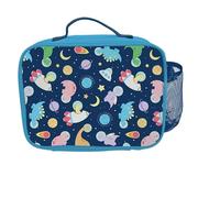 RINCS Essentials Kids Lunch Bag |Insulated and Stylish Back-to-School | Tote with Dual Zip Pulls | Holds Water Bottle| Easy Wipe Clean | 23cm x 28cm x 9 cm | Easy-to-Clean (Space Dinosaur)