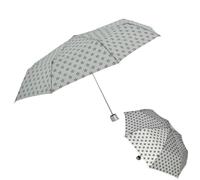 RINCS Essentials Ladies Compact Umbrella- Windproof and Water-Resistant with UV Protection | Premium Sturdy Reinforced Frame | Small Folding Handbag Brolly | Perfect for Travel (Black Stars)