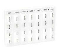 RINCS Essentials Pill Box - Weekly Tablet Organizer 7 Day 4 Times a Day, Dossett 4 Compartments Tablet Box Travel Medication Storage