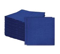 RINDOJIN 100 pcs 2-Ply Navy Blue Napkins Folded 5 x 5 inch Disposable Cocktail Napkins Paper Napkins for Dinner Wedding Party Beverage Napkins